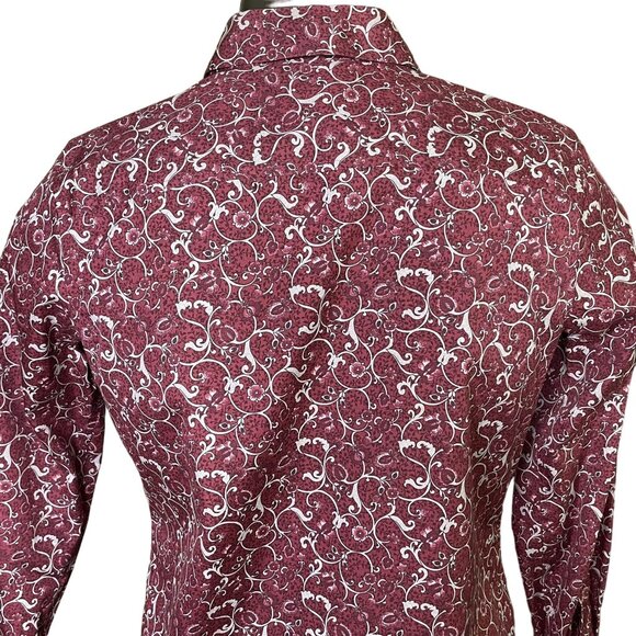 Mens Eddie Bauer Button Down Dress Shirt Floral Top Size L Wrinkle Resistant u - Picture 3 of 11